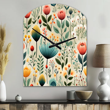 Gardens - Asymmetric Metal Wall Clock